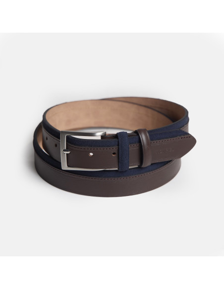 Cowhide and suede Leather Belt