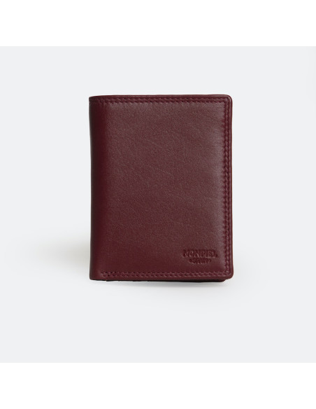 Double stitching wallet with interior coin pocket Sky