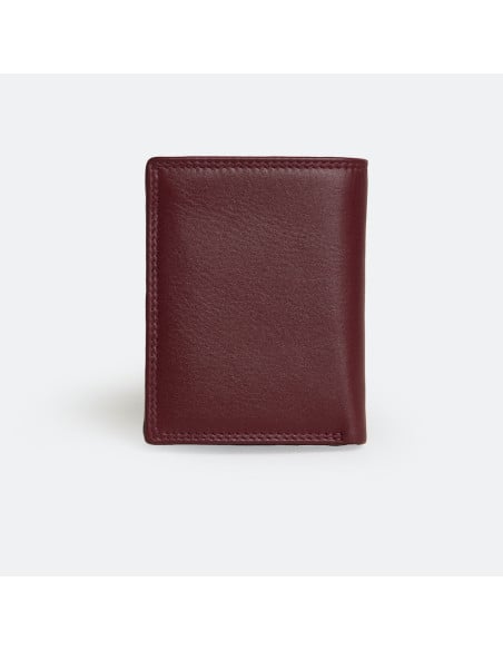 Sky Double Stitch Wallet with Interior Coin Pocket