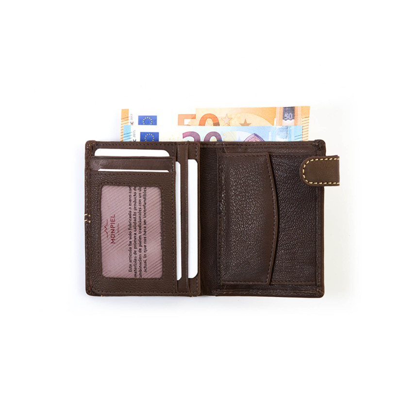 Western Wallet with Snap Fastening and Inner Coin Purse