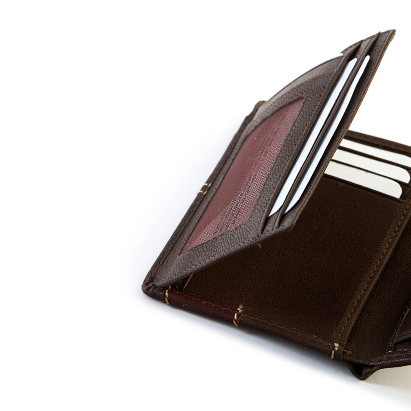 Western Wallet with Snap Closure and Inner Coin Purse