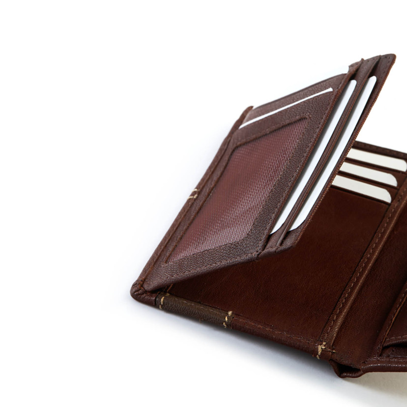 Western Wallet with Snap Closure and Inner Coin Purse