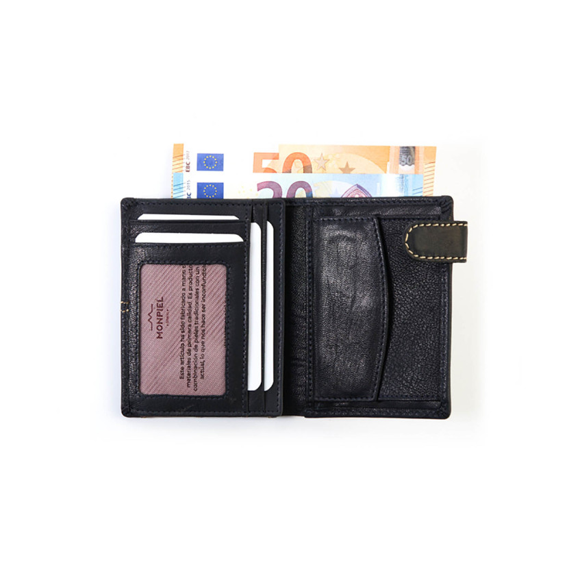 Western Wallet with Snap Closure and Inner Coin Pocket
