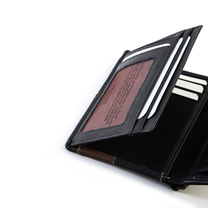 Western Wallet with Snap Closure and Inner Coin Pocket