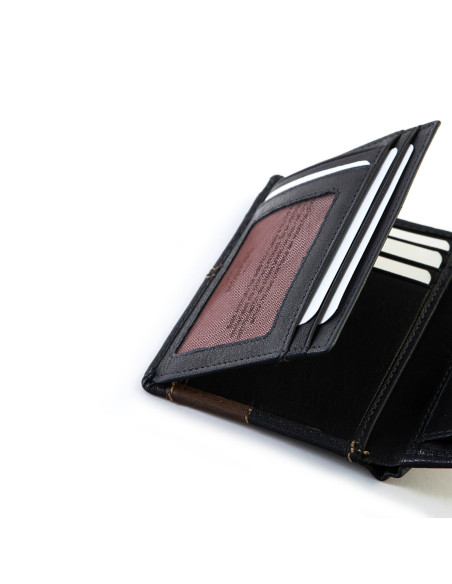 Western Wallet with Snap Closure and Inner Coin Pocket