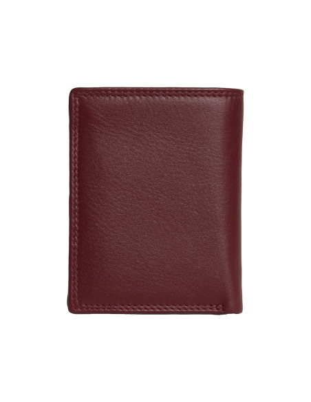 Sky Double Stitch Wallet with Interior Coin Pocket