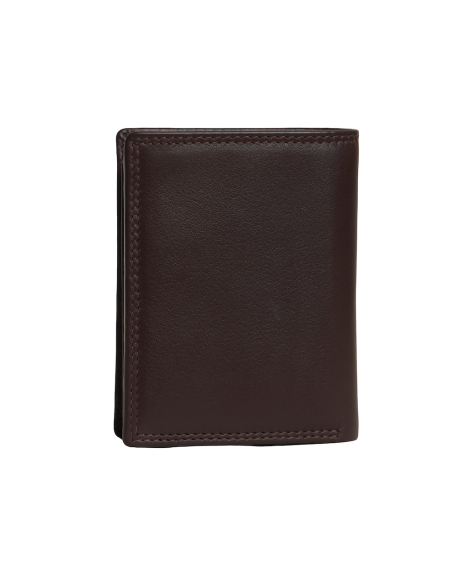 Sky Double Stitch Wallet with Interior Coin Pocket