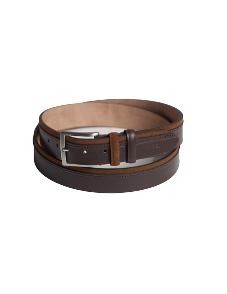 Cowhide and suede Leather Belt
