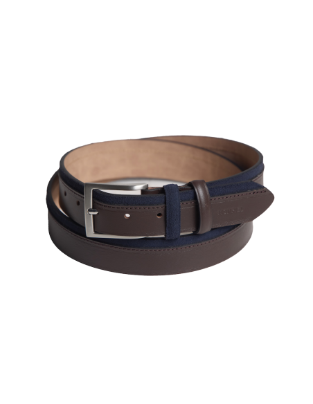 Ceinture en cuir de veau et daim