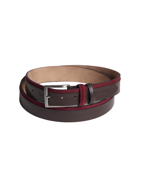 Ceinture en cuir de veau et daim