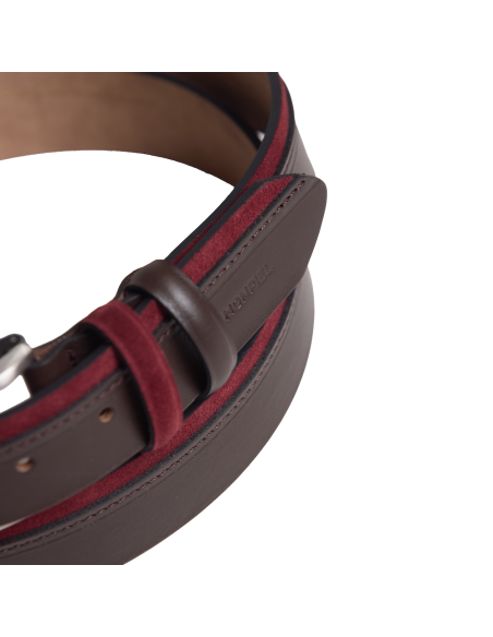 Ceinture en cuir de veau et daim
