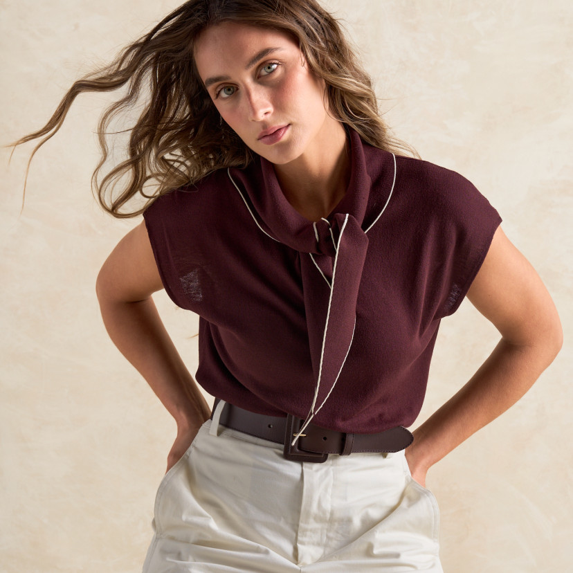 Large ceinture pour femme en cuir avec boucle doublée