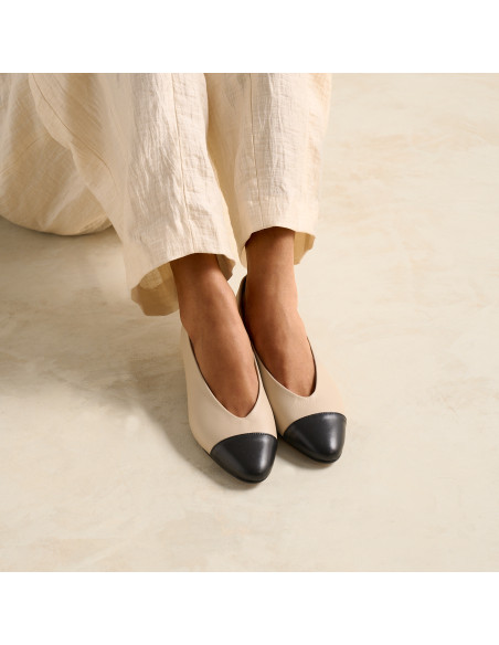 Ballerina Ameliè Bicolour Ballerina Heel Bicolour Toe