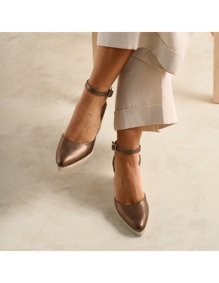 Espadrille mit Keilabsatz und Spitze Kos