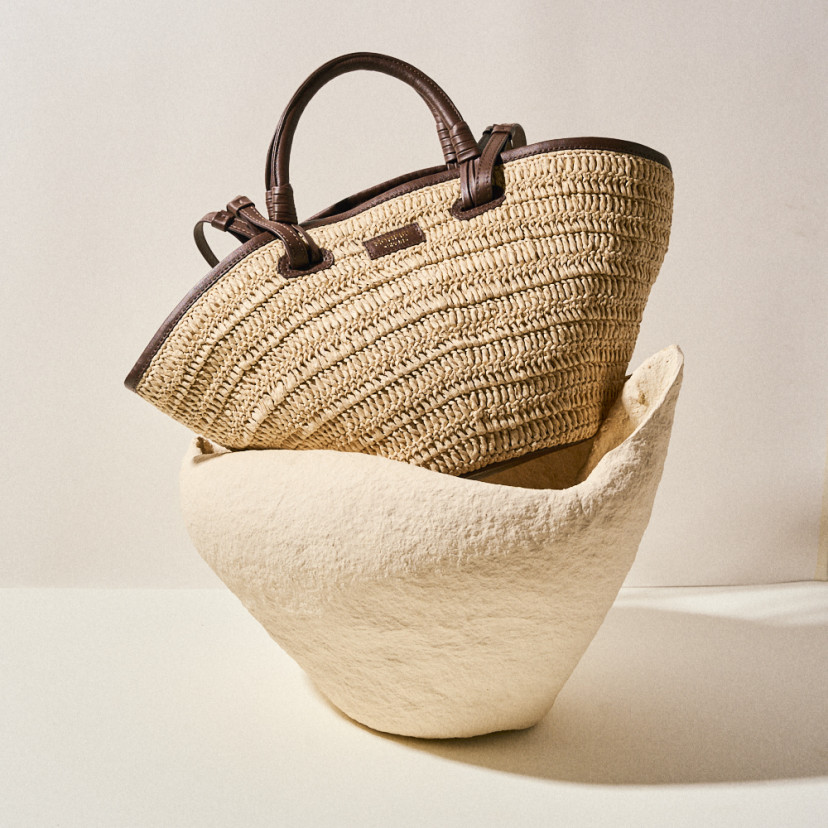 Borsa Canestro in Rafìa