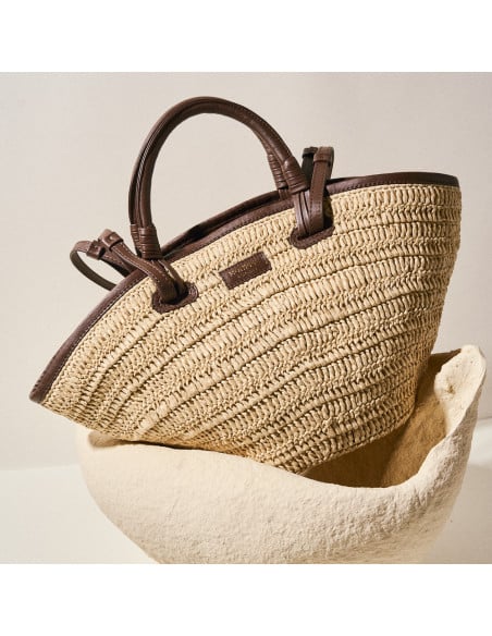 Raffia-Korb Tasche