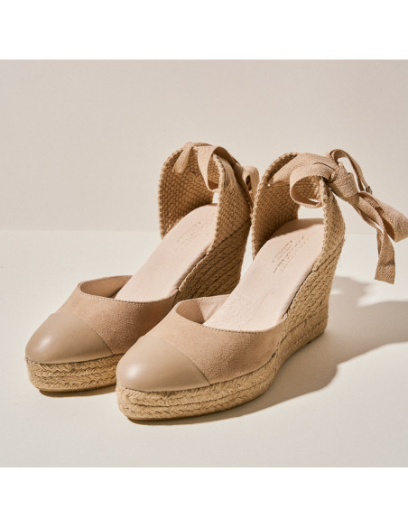 Espadrillas con Zeppa Creta in Pelle