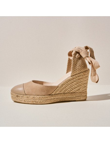 Espadrillas con Zeppa Creta in Pelle