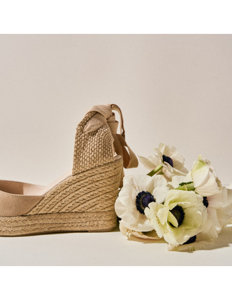 Espadrillas con Zeppa Creta in Pelle