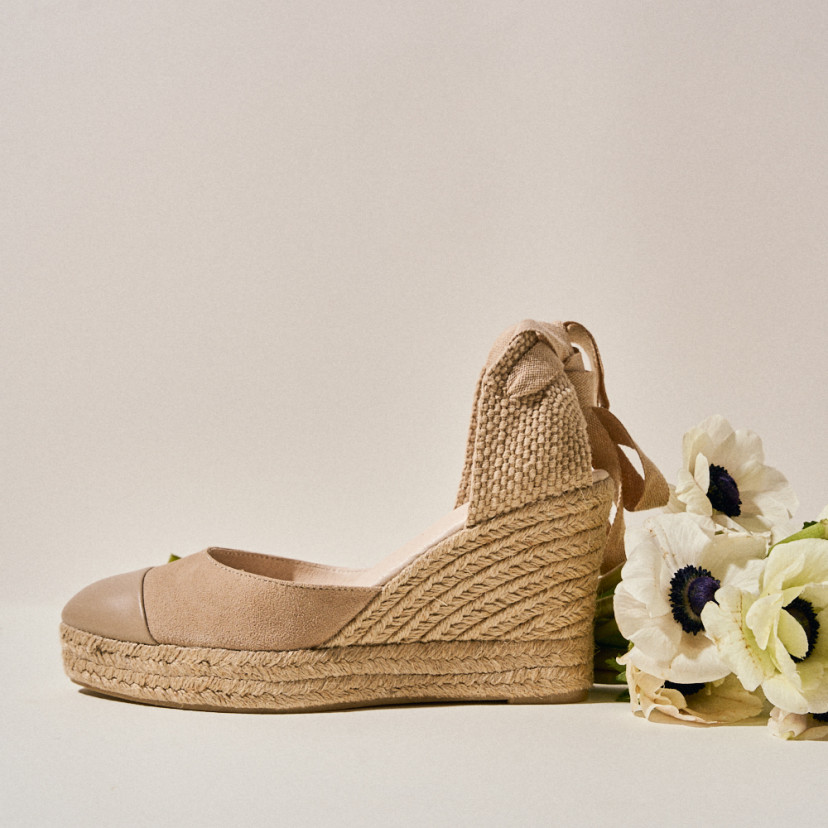 Espadrillas con Zeppa Creta in Pelle