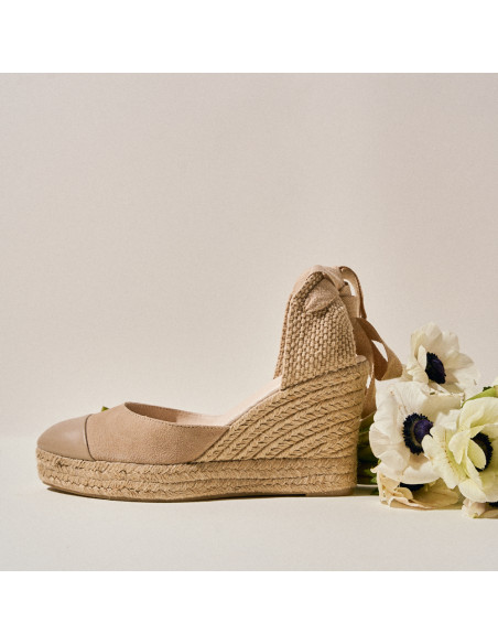 Creta Leather Wedge Espadrille