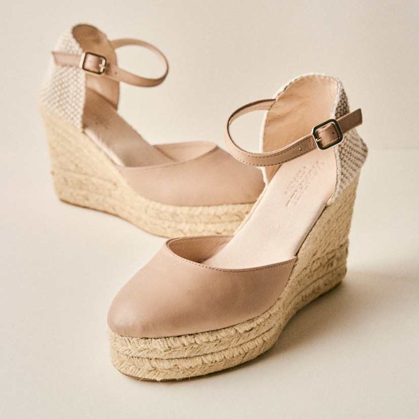 Paros High Wedge Espadrille with Ankle Strap