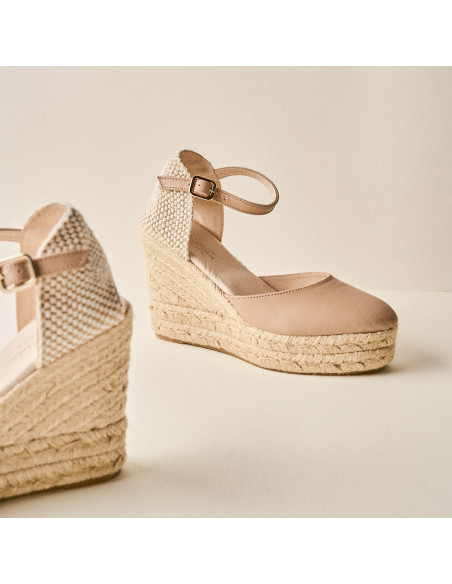Espadrille à Talon Compensé Haut et Bride Paros