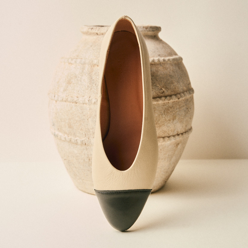 Sapatilha Ameliè Salto com Ponteira Bicolor