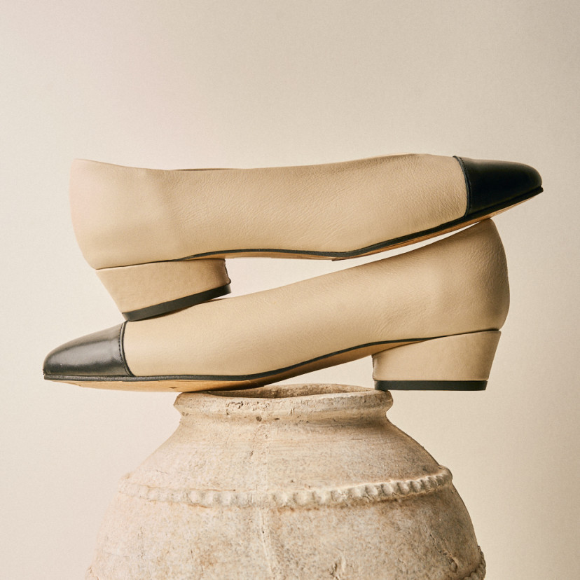 Ballerina Ameliè Bicolor Pointed Toe Heel Ballerina