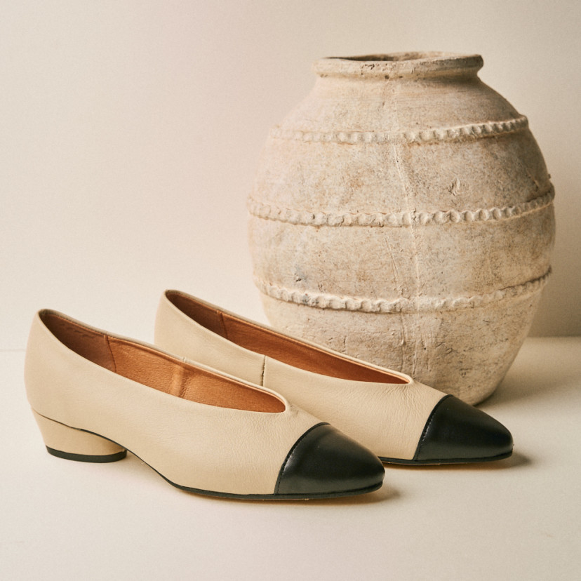 Ballerina Ameliè Bicolor Pointed Toe Heel Ballerina