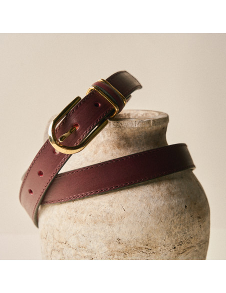 Women's Leather Belt with Triple Loop