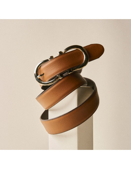 Double buckle belt for women