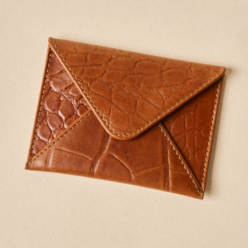 Leder-Briefumschlag-Kartenhalter