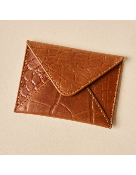 Porta-cartões Envelope Couro