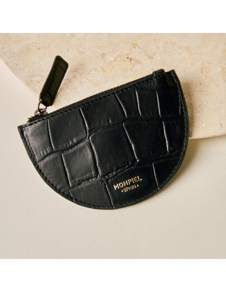 Halbmond-Lederbrieftasche