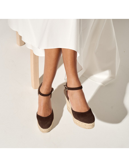 Espadrillas con Zeppa Alta e Cinturino Paros