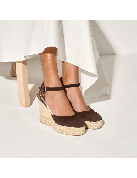 Paros High Wedge Espadrille with Ankle Strap