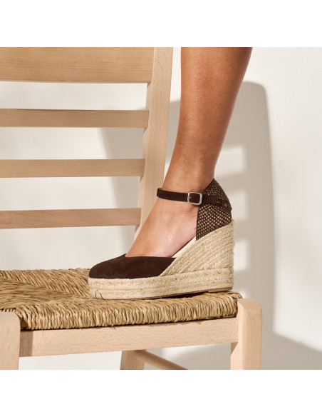 Paros High Wedge Espadrille with Ankle Strap