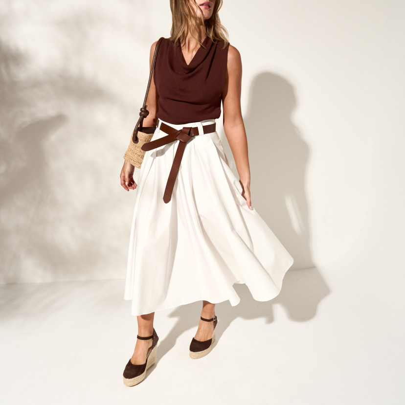 Paros High Wedge Espadrille with Ankle Strap