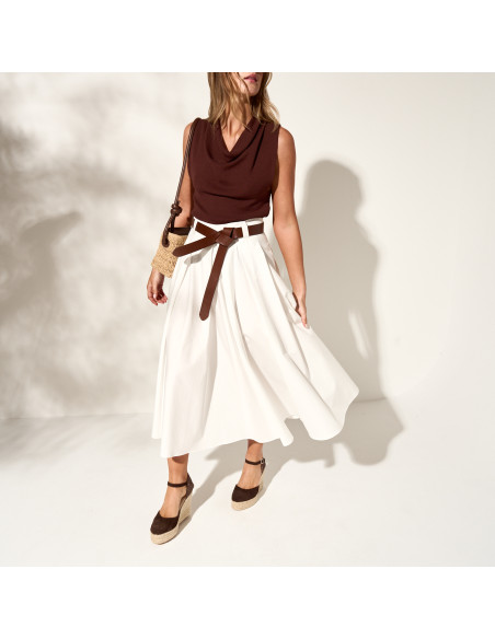 Espadrille mit Hohem Keilabsatz und Knöchelriemen Paros