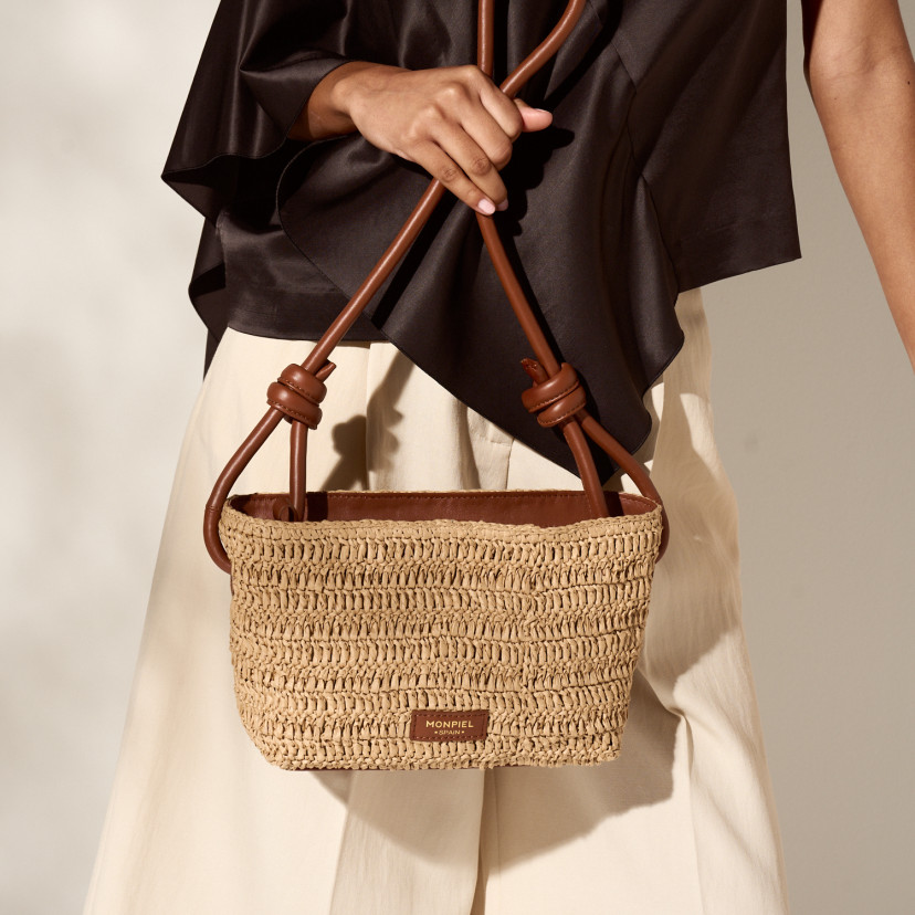 Bolso Nudos Pequeño Rafia