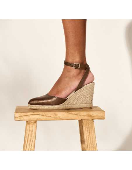 Espadrille mit Keilabsatz und Spitze Kos