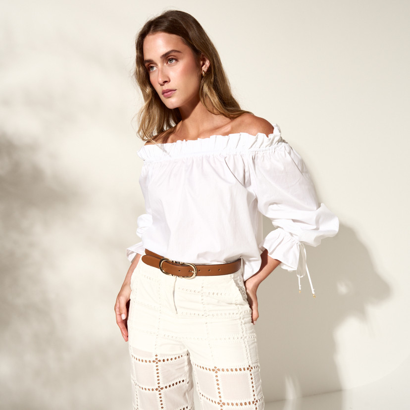 Ceinture double boucle femme