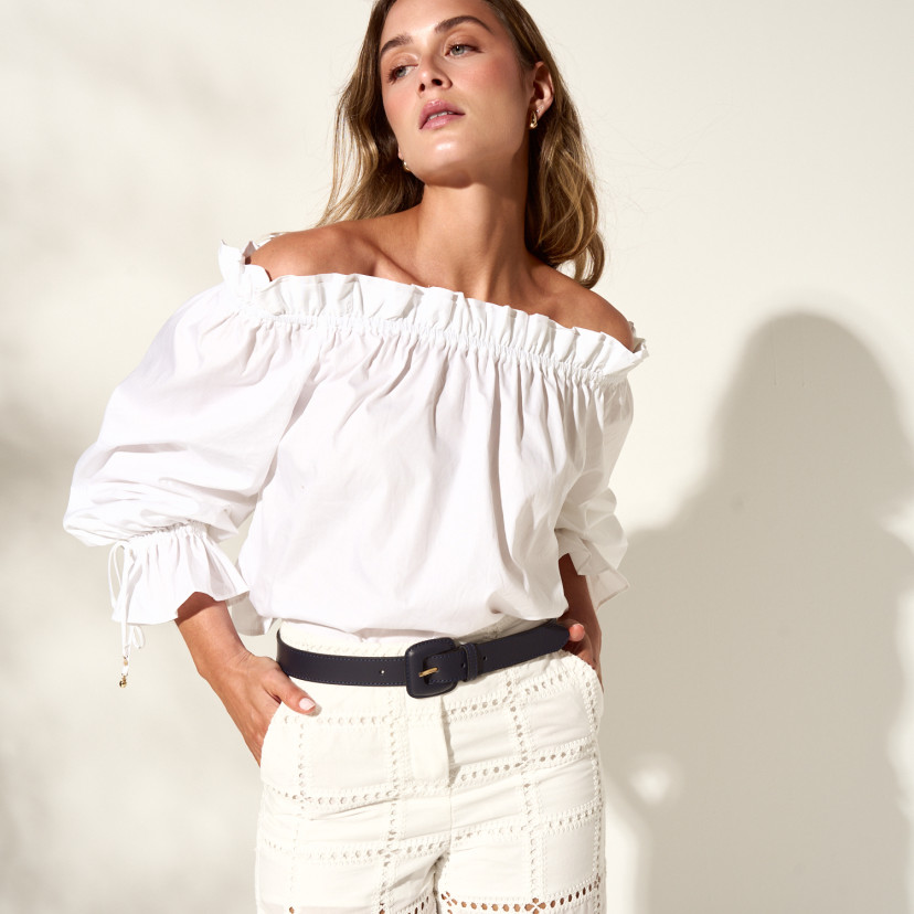 Leather belt Woman with Buckle Leather