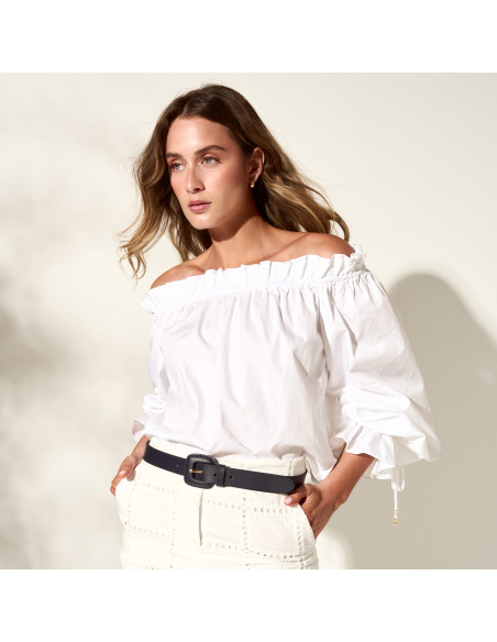 Cinto de Couro Feminino com Fivela Forrada