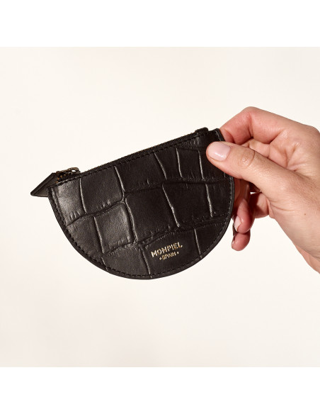 Portefeuille en Cuir Demi-Lune