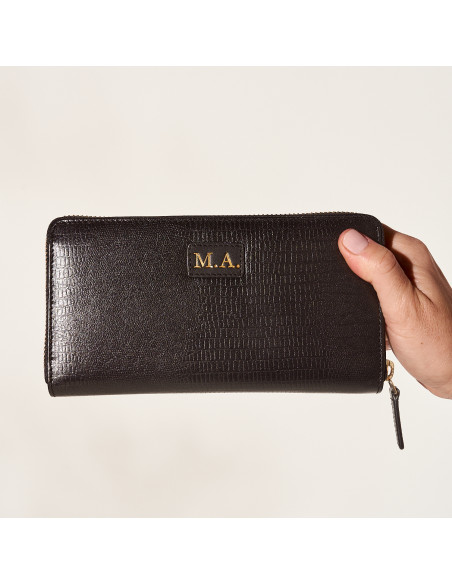 Portefeuille Femme Cuir Fermeture Éclair