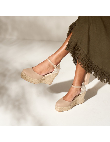 Paros High Wedge Espadrille with Ankle Strap