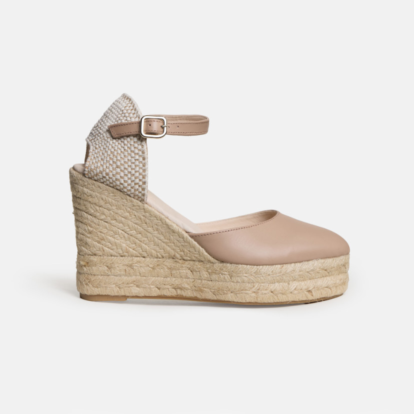Espadrillas con Zeppa Alta e Cinturino Paros