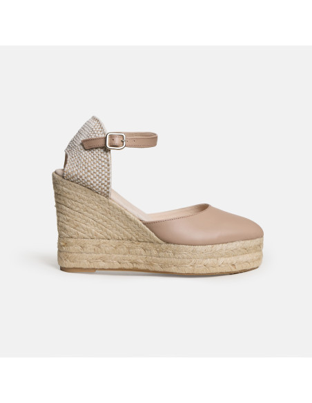 Espadrille à Talon Compensé Haut et Bride Paros